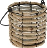 Haus Republik Tea-Light holder - Glass with Corn Leaf and Metal Handle Photo