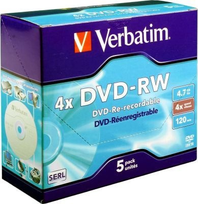 Photo of Verbatim DVD-RW Matt Silver 4x in Jewel Case