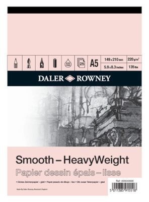 Photo of Daler Rowney DR. A5 Heavyweight Smooth Cartridge Pad - 220gsm