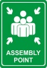 Parrot Products Parrot Sign - Symbolic Assembly Point Green on White ACP Photo