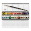 Rembrandt Talens Watercolour Paint 24 Half Pan Metal Box Set Photo