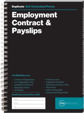 Photo of Rbe Inc RBE Employment Contract and Payslip Book