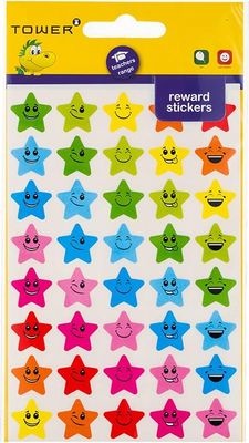 Photo of Tower Stars with Faces Stickers - Mixed Colours - 120 Stickers