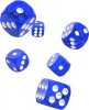 oakie doakie DICE D6 Dice 16mm Translucent: Blue PS2 Game Photo