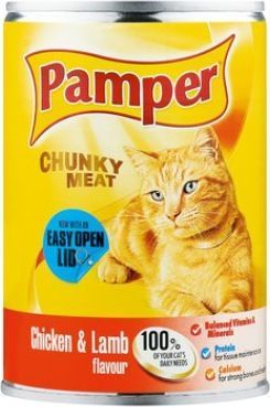Photo of Pamper Chunky Meat - Chicken and Lamb Flavour Tinned Cat Food