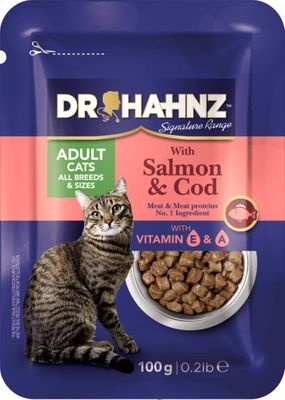 Photo of Dr Hahnz Cat Food Pouch with Salmon & Cod