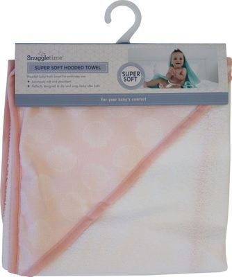 Photo of Snuggletime Supersoft Hooded Microfibre Towel (Pink Shells