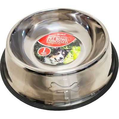 Photo of Grovida Pet Bowl Embossed - Stainless Steel - 900ml