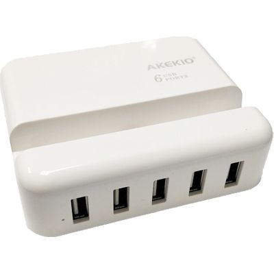Photo of Geeko 5 Port USB Travel Charger with Apple Lightning Cradle