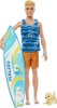 Barbie Ken Fashion Doll with Surfboard and Puppy Photo