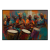 Fancy Artwork Canvas Wall Art :Traditional African Men Playing Drums - Photo