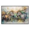 Fancy Artwork Canvas Wall Art :Two Zebras in The Bush - Photo