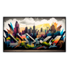 Fancy Artwork Canvas Wall Art :City Skyline Graffiti - Photo