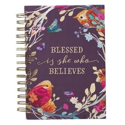 Photo of Christian Art Gifts Inc Blessed Is She Large Wirebound Journal in Eggplant