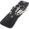 Kellermann 3 Swords Kellermann Manicure Set Faux Leather Extra-Fine Black 56777 F N 4 Piece Photo