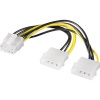 Goobay CAK S-15 2x 5.25 > 8 pin PCI-Expr Black Yellow power cable Photo