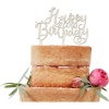Ginger Ray Boho - Wooden Cake Topper - Happy Birthday Photo