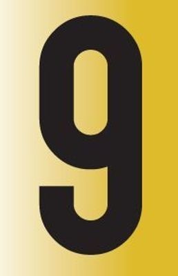 Photo of Tower Reflective Adhesive Number Sign - 9