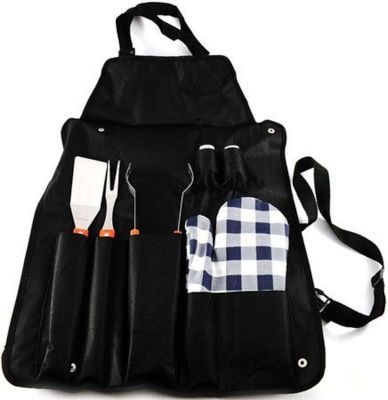 Photo of Marco Apron with Wooden Handled Braai Set