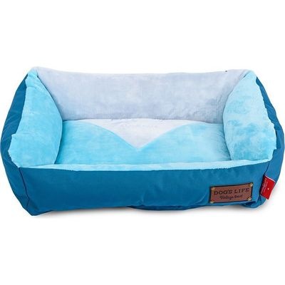 Dogs Life Vintage Lounger Waterproof Winter Bed Blue