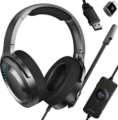 Photo of Baseus GAMO Immersive Virtual 3D 360 Game Headphone USB-C and A for PC