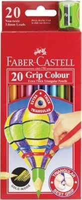 Photo of Faber Castell Faber-Castell Junior Triangular Colour Pencils with Sharpener