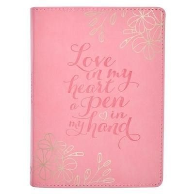 Photo of Christian Art Gifts Inc Love in my Heart Soft Pink Handy-size Journal