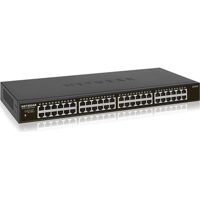 Photo of Netgear GS348 Unmanaged Gigabit Ethernet 1U Black 48-Port unmanaged Switch Metal