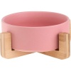Haus Republik Small Ceramic Bowl with Wooden Stand - Pink Photo