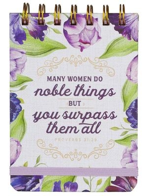 Photo of Christian Art Gifts Inc Noble Things Wirebound Notepad - Proverbs 31:29