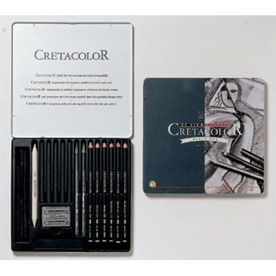 Photo of Cretacolor 20 Black Box Charcoal Set
