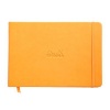 Rhodia Webnotebook Landscape Unlined Ivory Pad - Orange Cover - 96 Sheets - A5 Photo