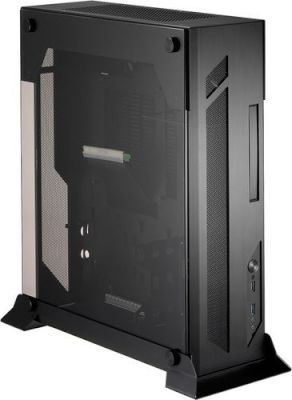 Photo of Lian Li Lian-li PC-O6S Slim Wall-Mountable Open-to-Air Case with Tempered Glass Side Panel