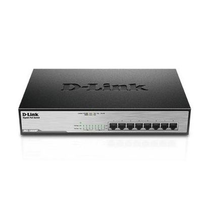 Photo of D Link D-Link DGS-1008MP network switch Unmanaged Gigabit Ethernet Black 1U Power over 8 Port Desktop Switch with PoE