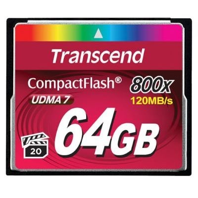 Photo of Transcend CompactFlash 800x 64GB 800 Card 120/60MB/s