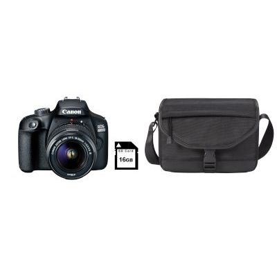 Photo of Canon EOS 4000D SLR Camera Starter Kit - 4000D Camera 18-55 Lens Bag microSD Card