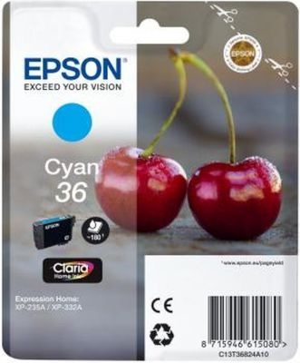 Photo of Epson 36 Claria Original Cyan 1 pieces Singlepack Home Ink