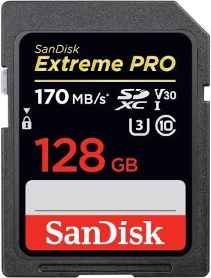 Photo of SanDisk Exrteme PRO 128GB memory card SDXC Class 10 UHS-I EXTREME UHS-I 170Mb/s