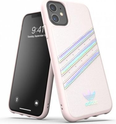 Photo of Adidas 36369 mobile phone case 15.4 cm Cover Pink 3-Stripes Holographic Snap Case for iPhone 11