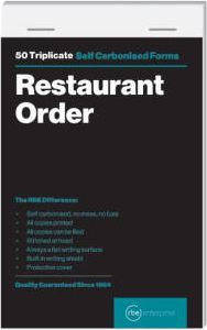 Photo of Rbe Inc RBE Restaurant Order Triplicate