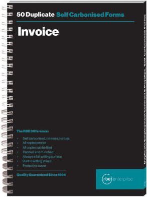Photo of Rbe Inc RBE A5 Invoice Duplicate Spiral Bound Book