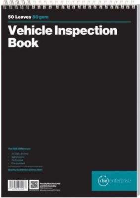 Photo of Rbe Inc RBE A4 Vehicle Inspection Book