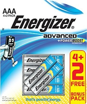 Photo of Energizer X92RP6 1.5v Advanced Alkaline AAA Battery Card 4 2 Free