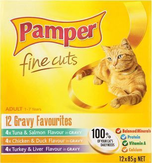 Photo of Pamper Fine Cuts Gravy Favourites - Cat Food Pouch Multi-pack