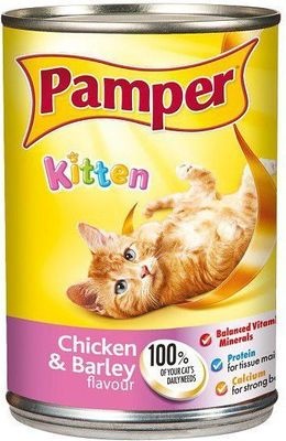 Photo of Pamper Kitten - Chicken and Barley Flavour Tinned Kitten Food