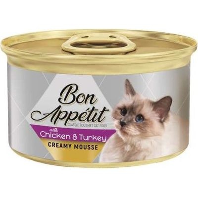 Photo of Bon Appetit Creamy Mousse with Chicken & Turkey - Tinned Cat Food