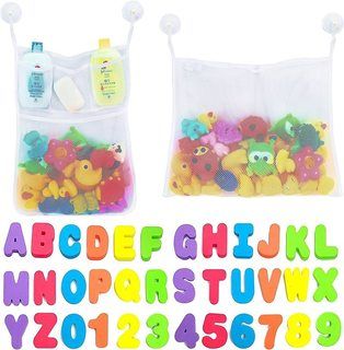 Photo of Playful Panda Bath Time Foam Toys and Mesh Bag Set