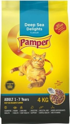 Photo of Pamper Dry Cat Food for Adult Cats - Deep Sea Delights Flavour