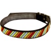 Huntlea Beaded Leather Collar - Stripe Design Photo