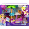 Polly Pocket Pollyville Flamingo Fun Car Wash Station Playset Photo